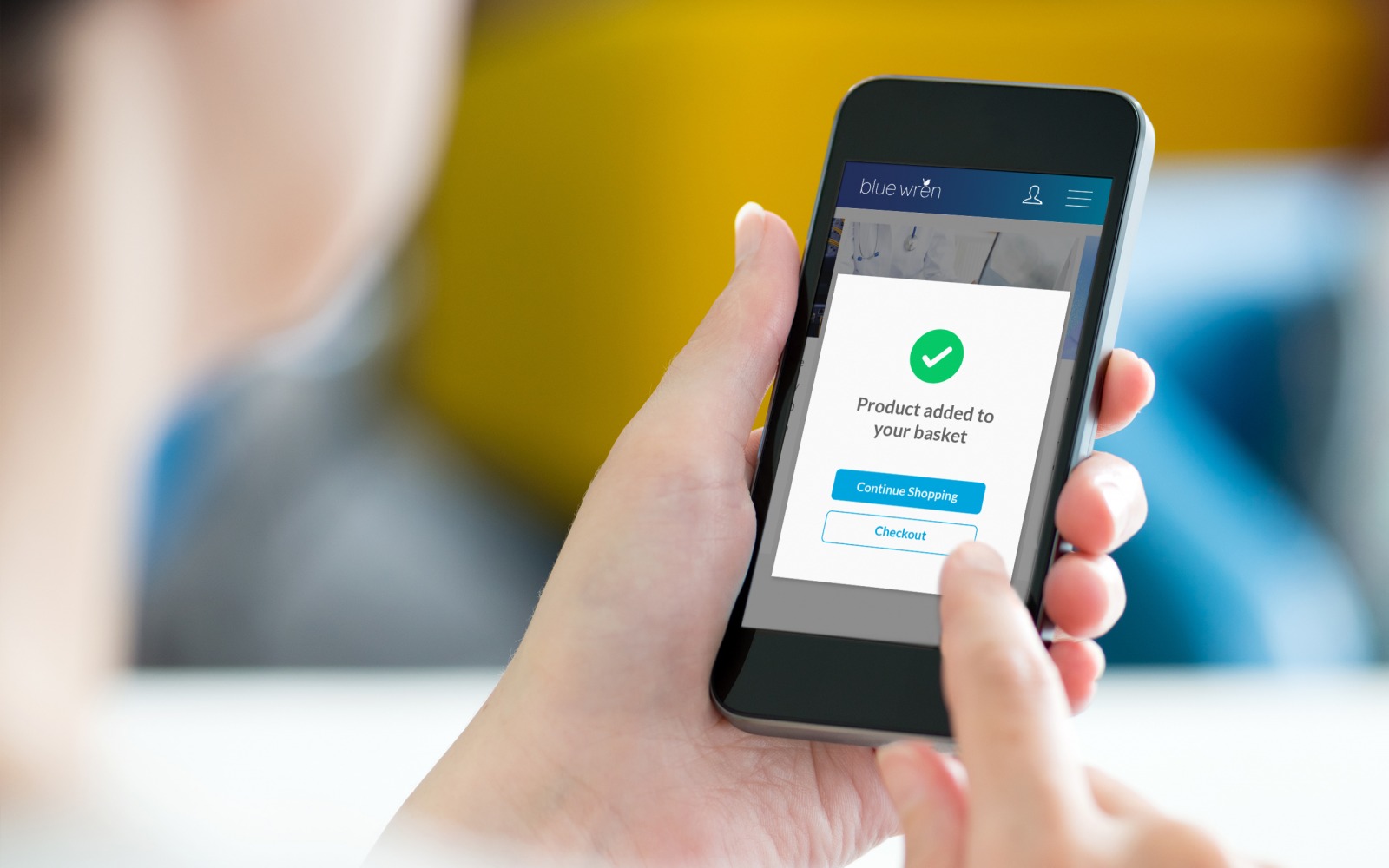 Blue Wren's customised online booking system being used on a mobile to complete an order