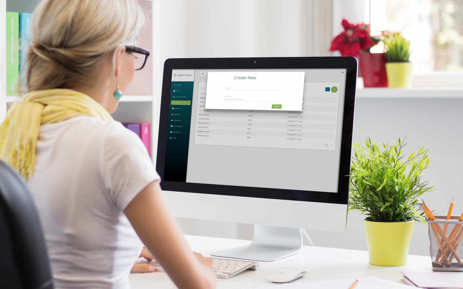 CRM & Business Workflow System data entry screen